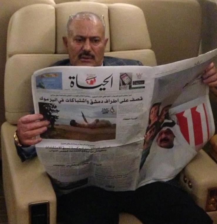 المخلوع علي عبدالله صالح  يقول إنه لن يغادر البلاد